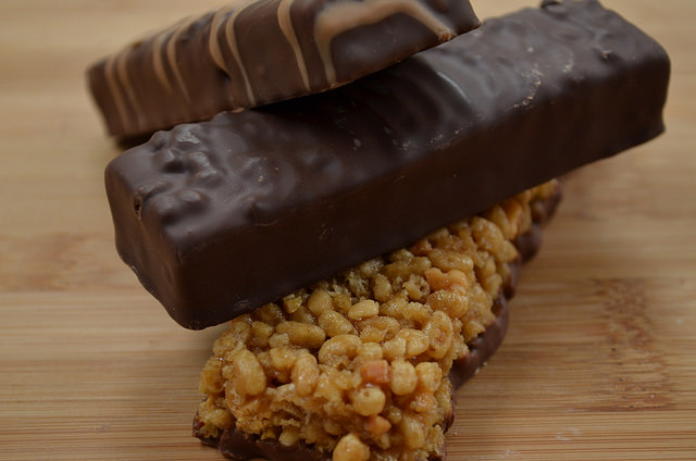 Top to bottom: Chocolate Caramel Wafer, S'mores, Peanut Crisp