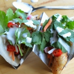 jicama tacos in holder – side