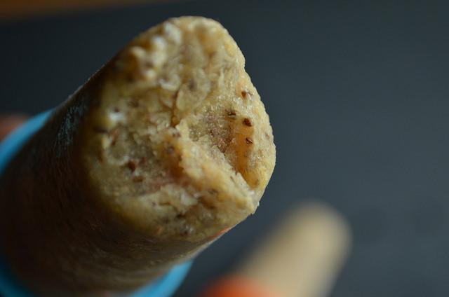 Peach Ginger Chia Protein Popsicles