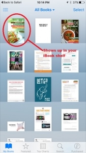 Once it opens in iBooks you'll see it on your book shelf and it will be saved there for your future use.